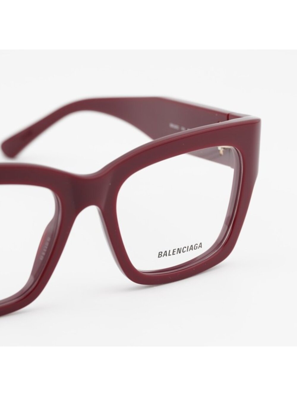 Balenciaga BB0325O 004 Eyeglasses Burgundy 52mm Square Frame - Picture 10 of 12